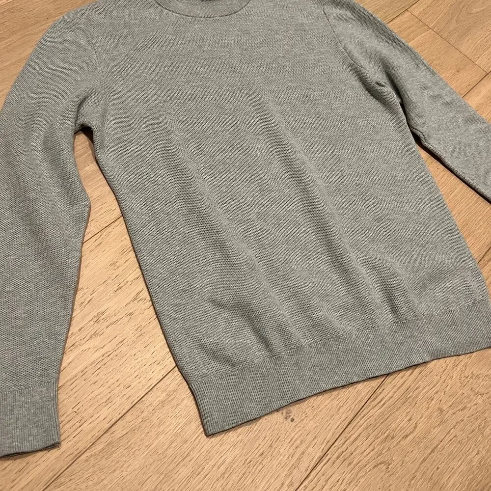 Brunello Cucinelli Men's Gray Crewneck 100% Cotton Knit Sweater Size 50 / Med